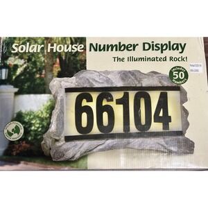 Vintage Solar House Number Address Display Waterproof Rechargeable Batteries New